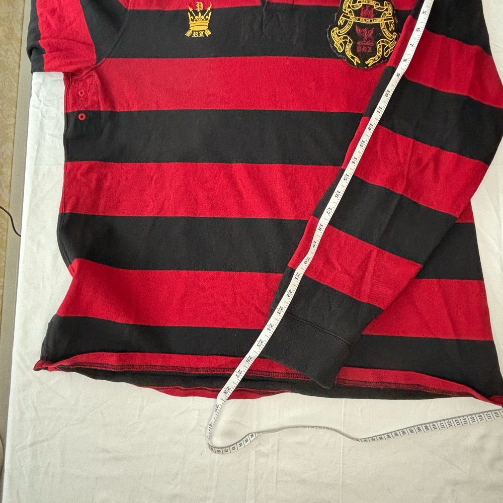 Polo by Ralph Lauren Red and Black Rugby Shirt - Picture 2 of 8